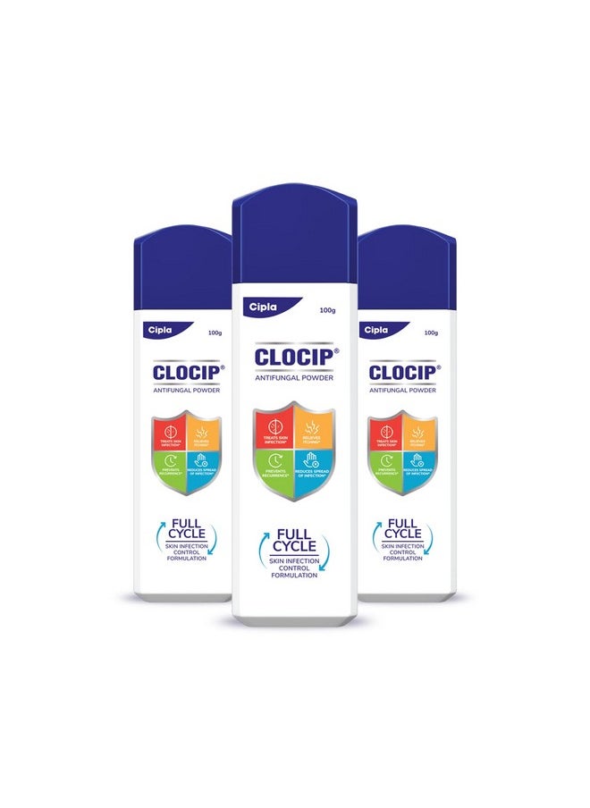 Clocip Antifungal Powder 100Gm (Pack Of 3) - pzsku/Z44BBC728ACD3F822A1F4Z/45/_/1733731391/74573616-9ec4-4465-9cfd-1e8ddda2a661