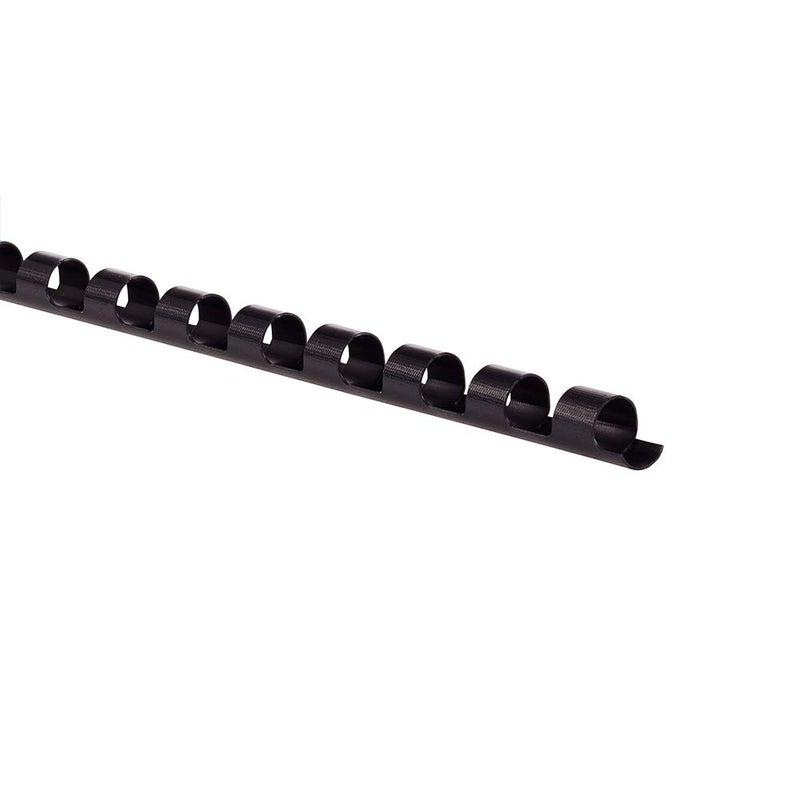 GBC GBC Binding Spines/Spirals/Coils, 1/2" Diameter, 90 Sheet Capacity, CombBind, Black, 100 Pack (4000068) - Image 1