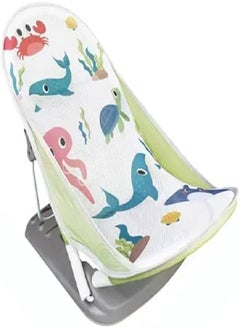 tiibaby Foldable Toddler Bather - Bathtub Foldable Toddler Bath Bather Seat | Foldable Baby Bather with Bath Stand | (Green)  - Image 2