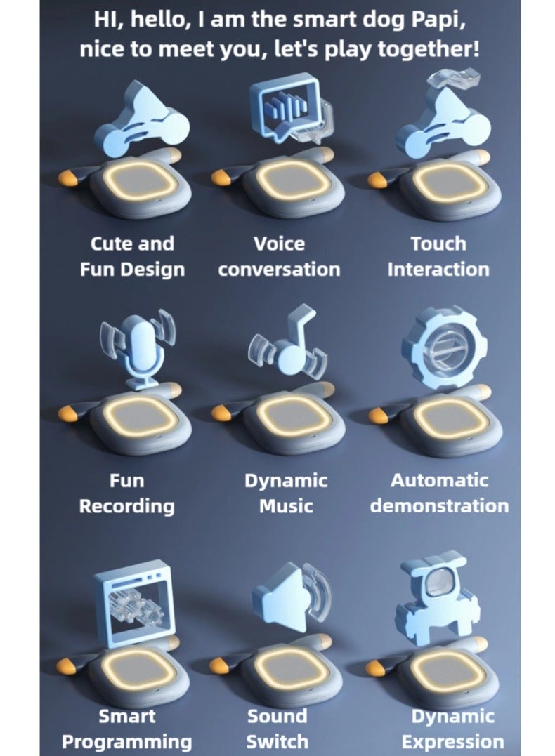 Smart Interactive Robot Toy - Voice Control  Touch Sensor Dancing Robot with LED Eyes, Singing  Educational Games for Kids, Fun Electronic Pet Gift for Boys  Girls (Rechargeable) - Image 2