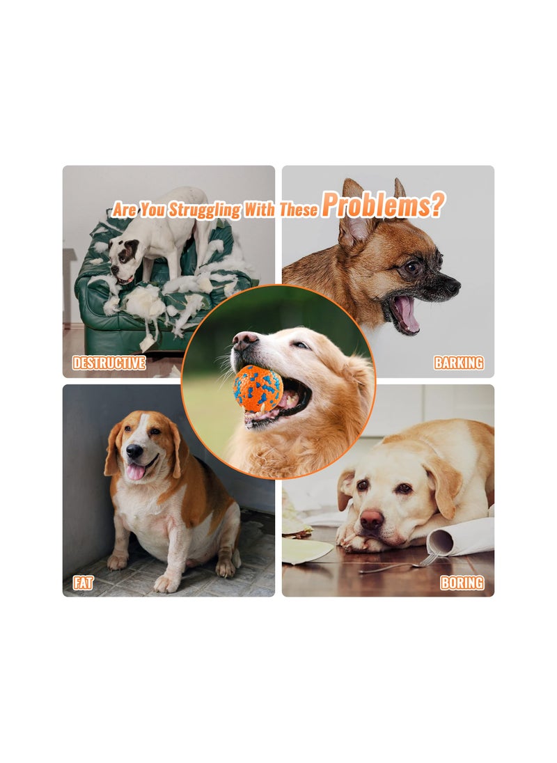 SYOSI - 2 Pcs Indestructible Dog Balls Tennis for Aggressive Chewers Safer Large Medium Small Puppy Training Catch Fetch Water Floats Toys - Image 1