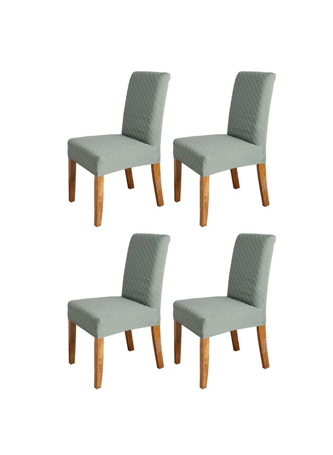 4-Piece Dining Chair Cover Set Green - Image 2