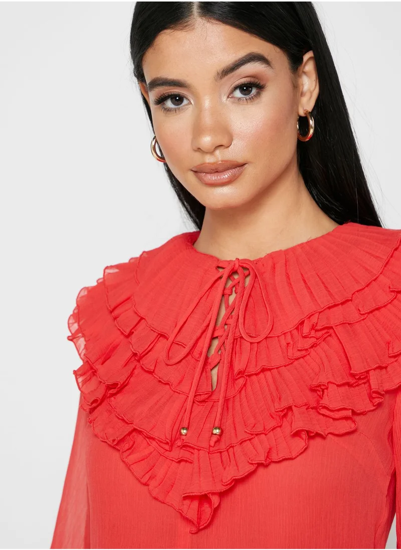 RIVER ISLAND Ruffle Detail Top