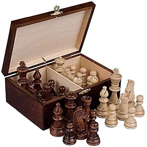 Wegiel Staunton No 6 Tournament Chess Pieces in Wooden Box 39Inch King - Image 1