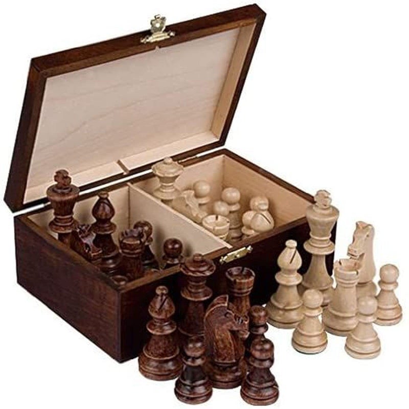 Wegiel Staunton No 6 Tournament Chess Pieces in Wooden Box 39Inch King - Image 2