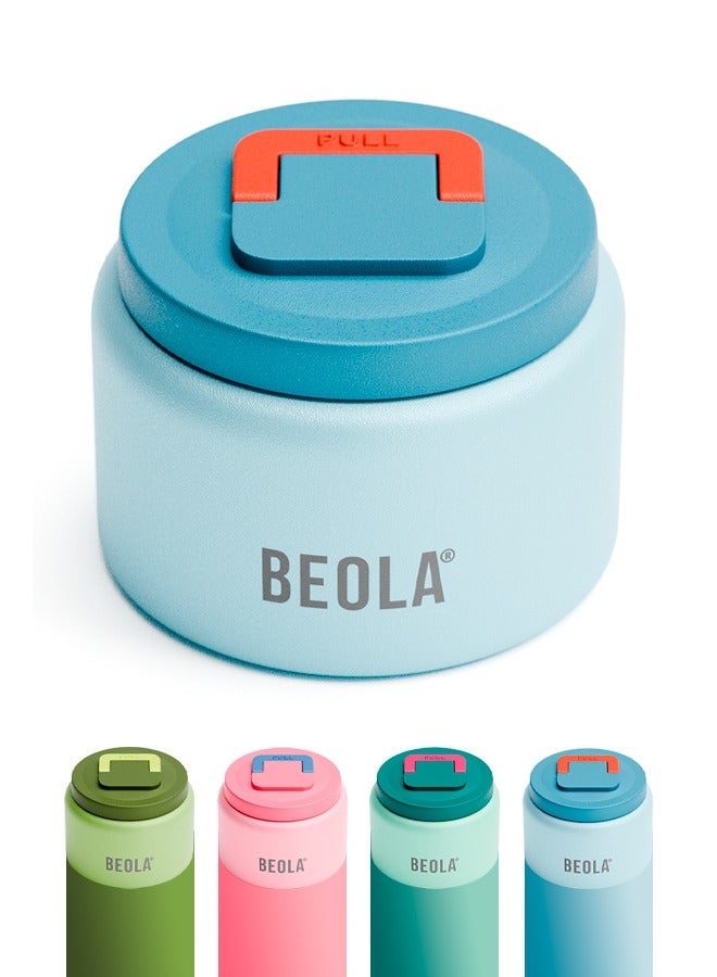 BEOLA 240ml Replaceable Nesting Food Jar for Lunch Box, Thermos Stainless Steel Double Wall Insulated Travel Food Flask for Kids, 8oz (Blue) - Image 1