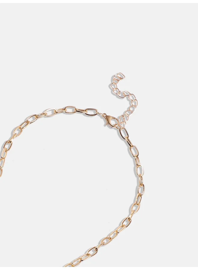 SOHI Pearl Kalphabet Artificial Necklace Jewellery