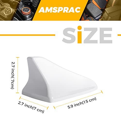 AMSPRAC Shark Fin Antenna Cover,Car Antenna Caps fit for Kia Optima 2014-2020,Sonata 2015 2016 2018 2019,Genesis Sedan G80 2015-2017,Genesis Coupe 2013-2015,Elantra Sedan 2011-2016,(Not Sport) White - Image 4