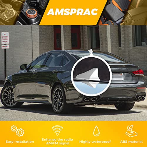 AMSPRAC Shark Fin Antenna Cover,Car Antenna Caps fit for Kia Optima 2014-2020,Sonata 2015 2016 2018 2019,Genesis Sedan G80 2015-2017,Genesis Coupe 2013-2015,Elantra Sedan 2011-2016,(Not Sport) White - Image 5