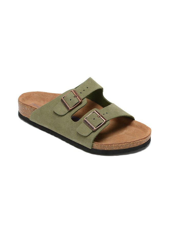 Birkenstock Style Double Buckle Casual Slides - Image 1