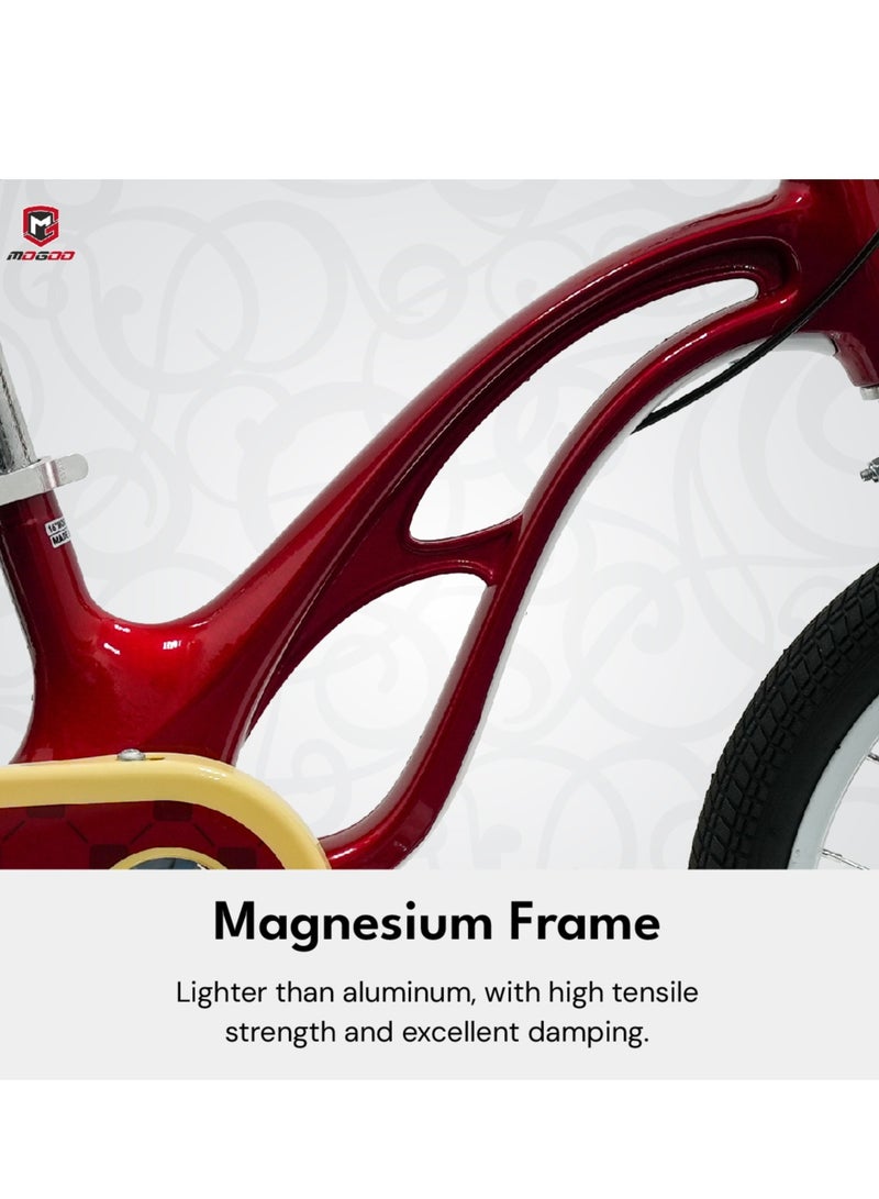 MOGOO Flyer Magnesium Kids Bike 16 Inch Red - Image 3