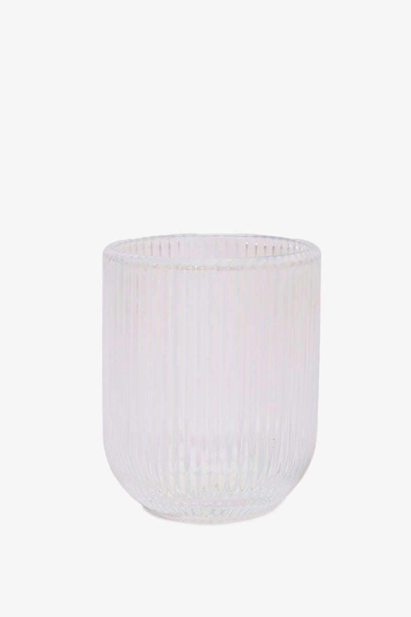 Ribbed Glass Cup