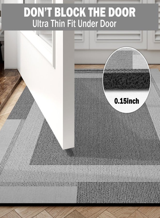 YDKGL 16x24 Gray Washable Bath Rugs for Bathroom,Easy Care Bath Mat with Non Slip Rubber-Backing,Quick Dry and Stain Resistant Carpet, Absorbent Cushioned Bath Mat for Sink,Livingroom,Laundry Room - Image 4