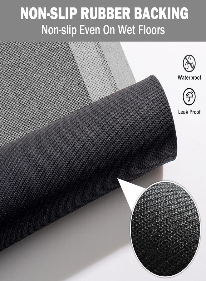 YDKGL 16x24 Gray Washable Bath Rugs for Bathroom,Easy Care Bath Mat with Non Slip Rubber-Backing,Quick Dry and Stain Resistant Carpet, Absorbent Cushioned Bath Mat for Sink,Livingroom,Laundry Room - Image 5