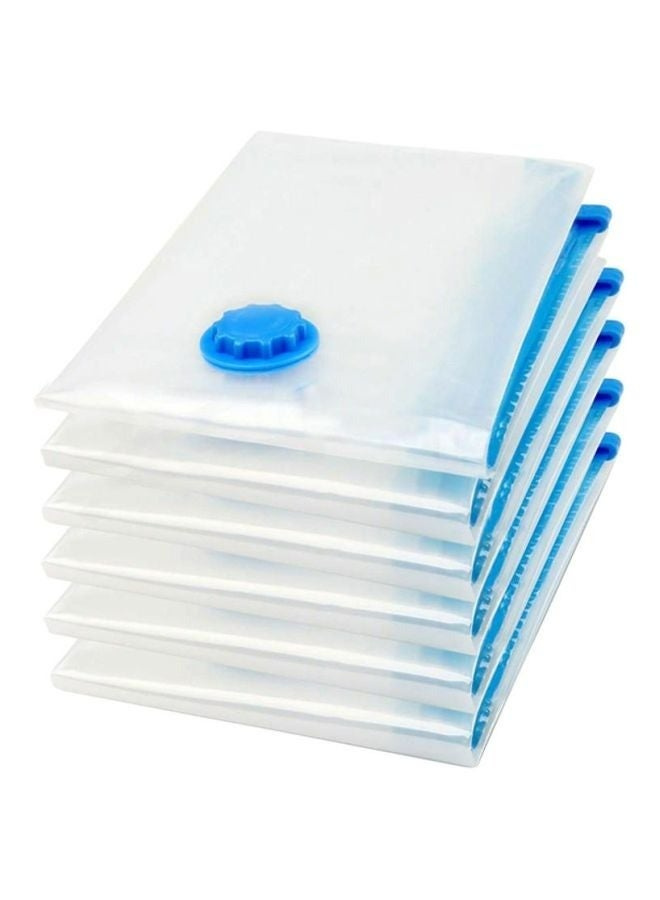 Beauenty 7-Piece Vacuum Storage Bag With Suction Pump Set Clear/Blue/Yellow 70x100cm - Image 2