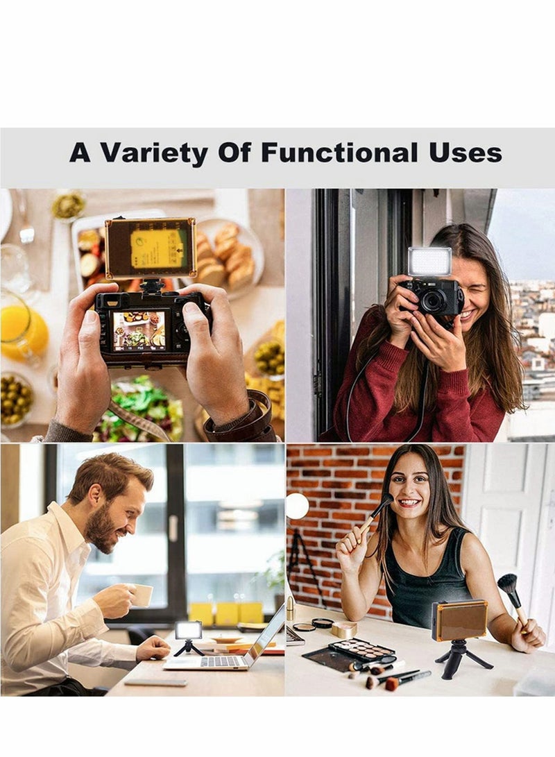 Excefore Video Light 96 LED Camera with 5400K / 3200K Filter for Cameras Camcorder Conference, USB or Battery Powered  - Image 3