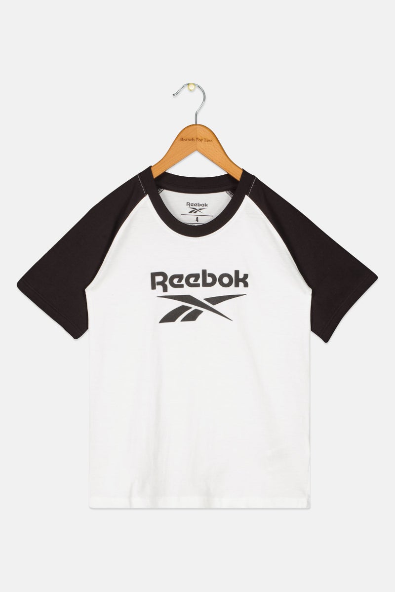 Reebok Toddlers Boy Crew Neck Short Sleeve Outdoor T-Shirt, White - Image 1