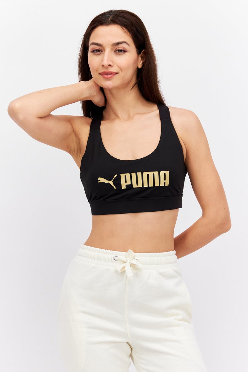 PUMA Women Sportswear Fit Non Padded Training Sports Bra, Black - Image 1