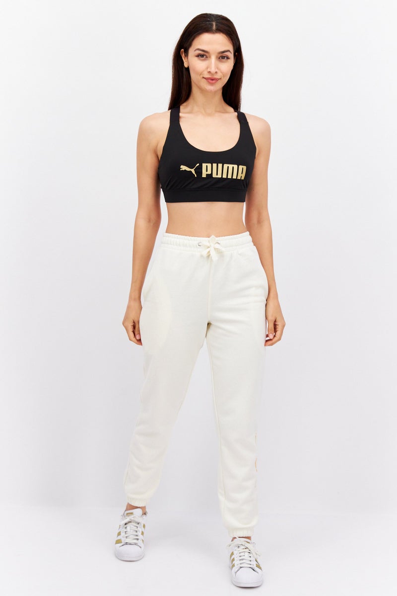 PUMA سوتيان رياضي نسائي مناسب غير مبطن للتدريب، أسود - Image 2