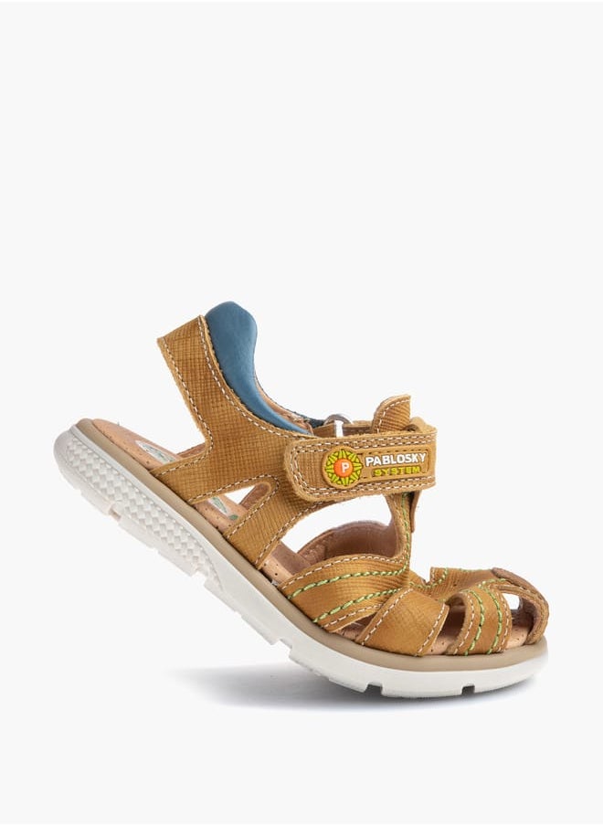 Pablosky - Boys' Stitch Detail Fisherman Sandals with Hook and Loop Closure - Image 1