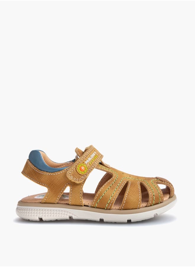 Pablosky - Boys' Stitch Detail Fisherman Sandals with Hook and Loop Closure - Image 1
