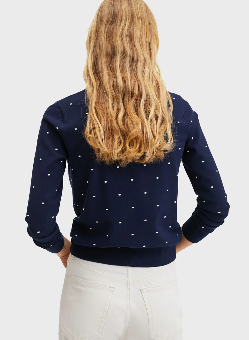 MANGO Crew Neck Knitted Sweater