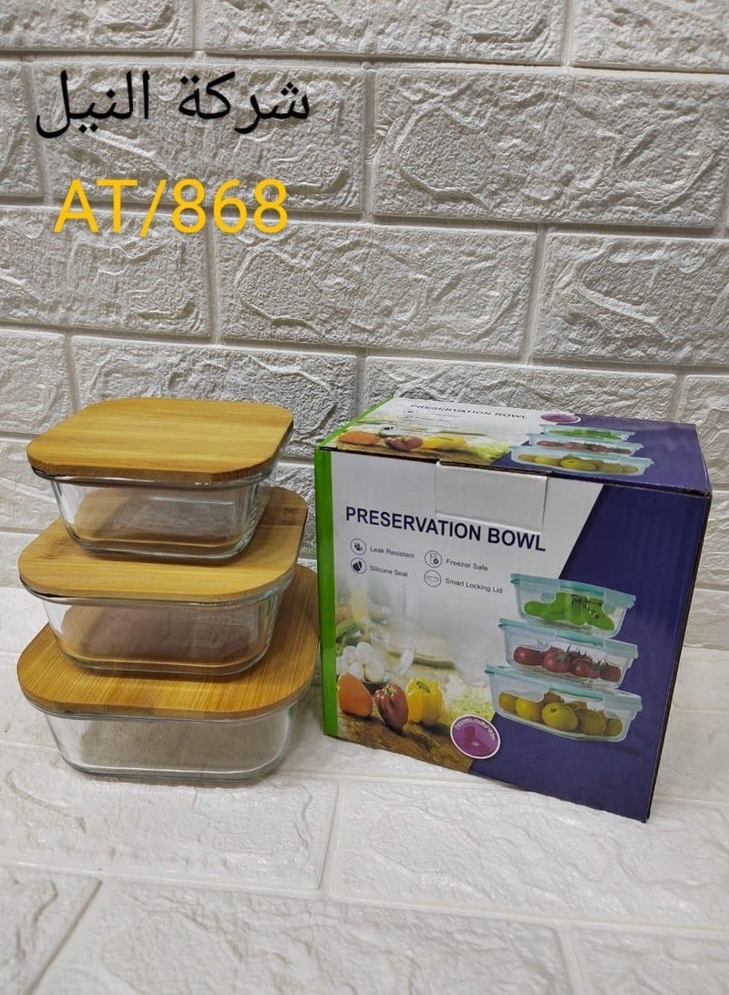 علب تخزين طعام زجاجية وخالية من مادة بيسفنول مع اغطية بامبو صديقة للبيئة, علب بينتو لاعداد الوجبات وحفظ بقايا الطعام والخبز والطبخ والغداء علب ثلاجه من البايركس