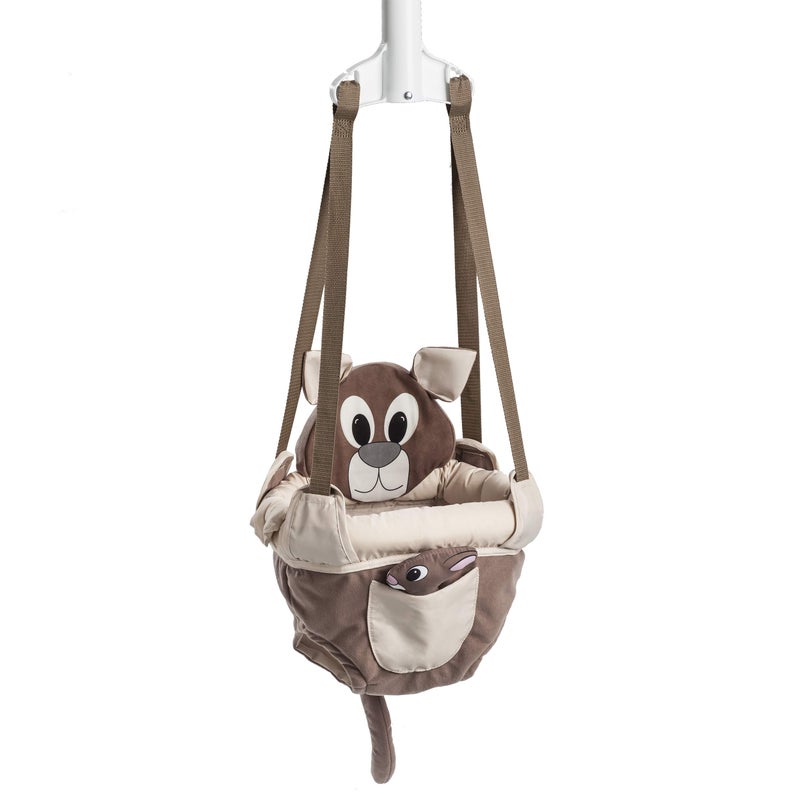 Evenflo Exersaucer Johnny Jumper Featuring Easy-to-Use Clamp Attachment for Quick and Tool-Free Set Up and Adjustable Straps to Customize the Height for Your Child, Roo - Image 1