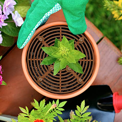 Nufiwra 5 Pcs Plant Pot Grid, 7.48" Cuttable Plant Pot Soil Covers Protectors with 40 Stakes, Keep Cats Out of Indoor Potted Plants (5Pcs 7.48") - Image 5
