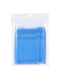 Salmue 100Pcsbag Disposable Micro Applicator Brushes Women Eyelash Extension Microswabs Brushes For Makeup Brushes Extension Mascara Brush Eyelash Glue Cleaning Stick ( 2.5Mm)(Blue)  - Image 1