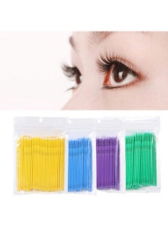 Salmue 100Pcsbag Disposable Micro Applicator Brushes Women Eyelash Extension Microswabs Brushes For Makeup Brushes Extension Mascara Brush Eyelash Glue Cleaning Stick ( 2.5Mm)(Blue)  - Image 4