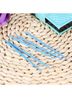 Salmue 100Pcsbag Disposable Micro Applicator Brushes Women Eyelash Extension Microswabs Brushes For Makeup Brushes Extension Mascara Brush Eyelash Glue Cleaning Stick ( 2.5Mm)(Blue)  - Image 3