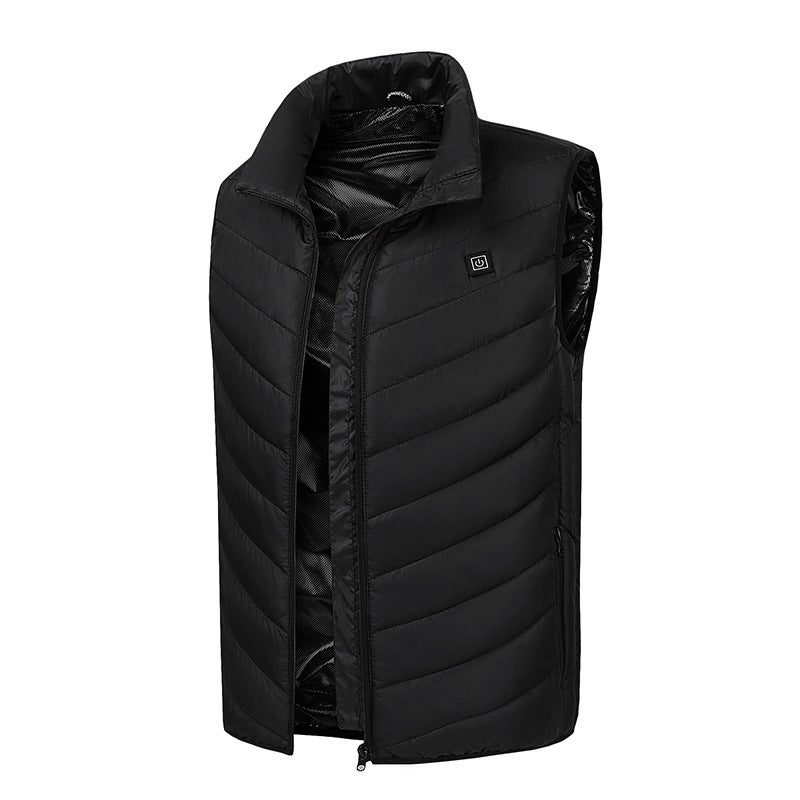 District Two Four Nine Electric Solid Color Vest Men'S Intelligent Constant Temperature Heating Vest Heating Clothes Cotton Clothes Warm Clothes - Image 5