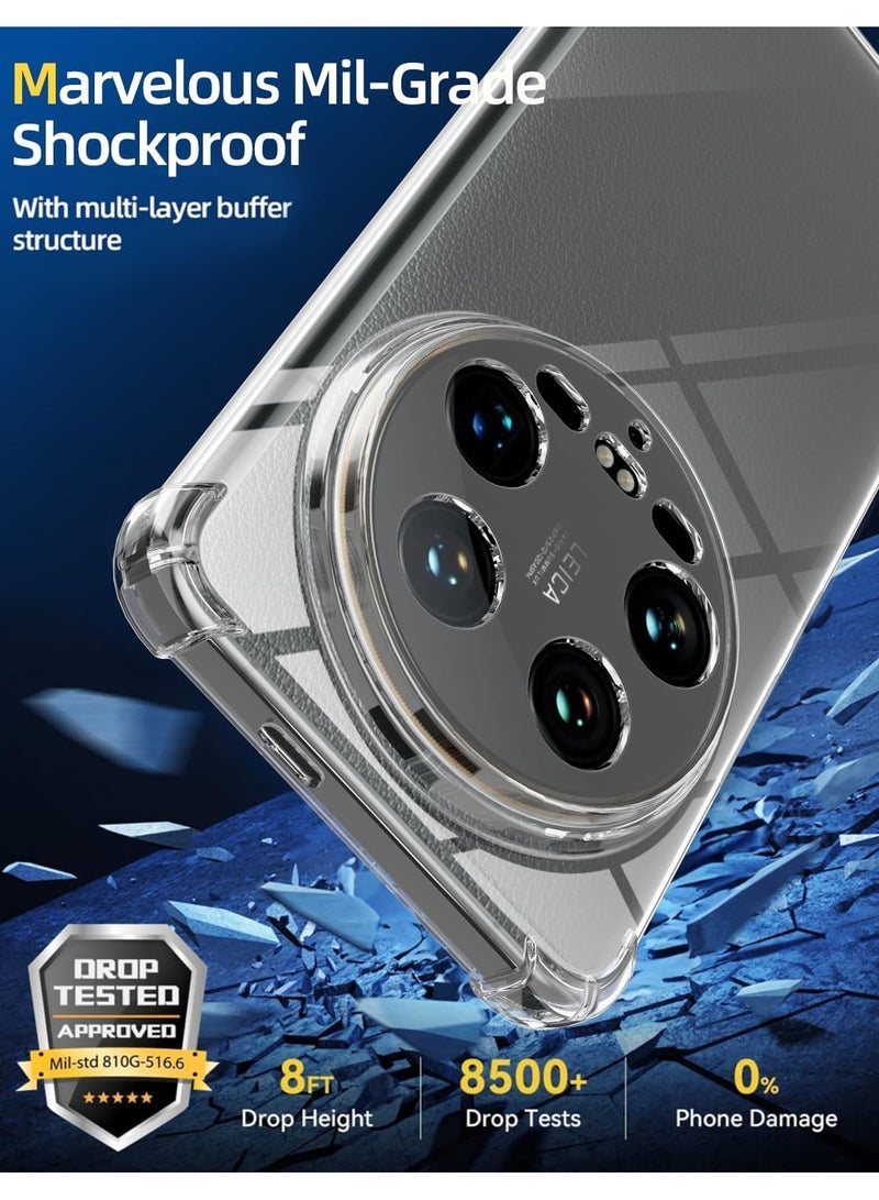 general Case Compatible with Xiaomi 14 Ultra, with 2 Screen Protectors, Mobile Phone Case, Transparent Soft Silicone TPU Protective Bumper Case for Xiaomi 14 Ultra 5G - Image 5
