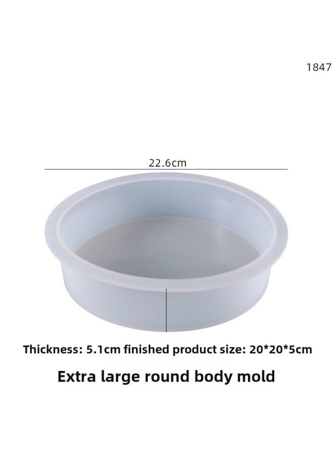 Diy Crystal Drip Silicone Mold Round Hexagonal Display Stand Bookshelf Silicone Mold Recommended Use Kitchen Utensils-Specifications:Large Round Body Mold - Image 1