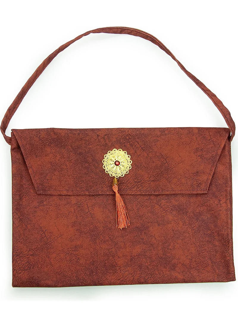 İhvan Ihvan Nubuck Mosque Size Quran Carrying Bag Claret Red