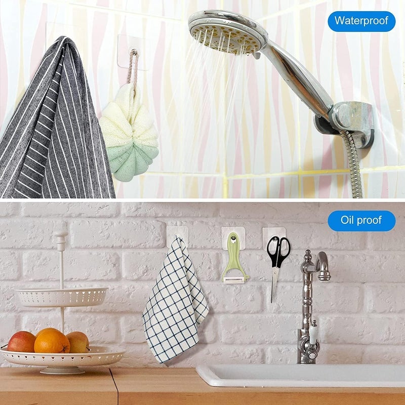 OLICOM Milton Wall Screw Hooks No Drill SelfAdhesive Nail Stickers for Wall HeavyDuty Transparent Hooks for Hanging Strong Waterproof and Reusable Perfect for Bathroom Kitchen and Home Pack of 5  - Image 2