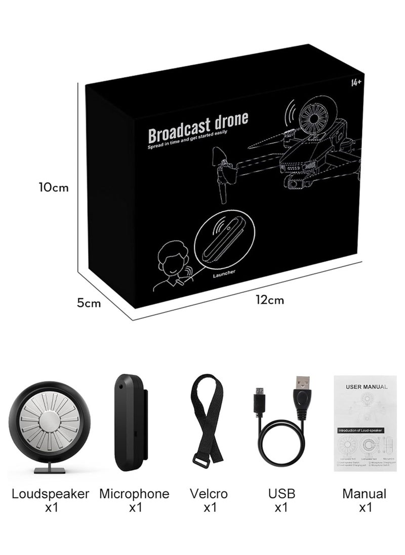 SYOSI - Drone Wireless Mini Speaker, Universal Drone Megaphone, for Mini 4 Pro/Mavic 3 Pro/Air 3/2S Series, Compatible with RC Car Portable Drone Loudspeaker, Drone Mounted Voice Amplifier - Image 1