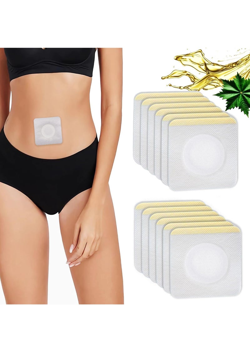 GUDOO 12 Packs Castor Oil Pack Wrap Hypoallergenic Organic Castor Oil Pack Wrap for Belly Button Disposable Self-Adhesive and Highly Absorbent Castor Oil Wraps Patch Pads  - Image 1