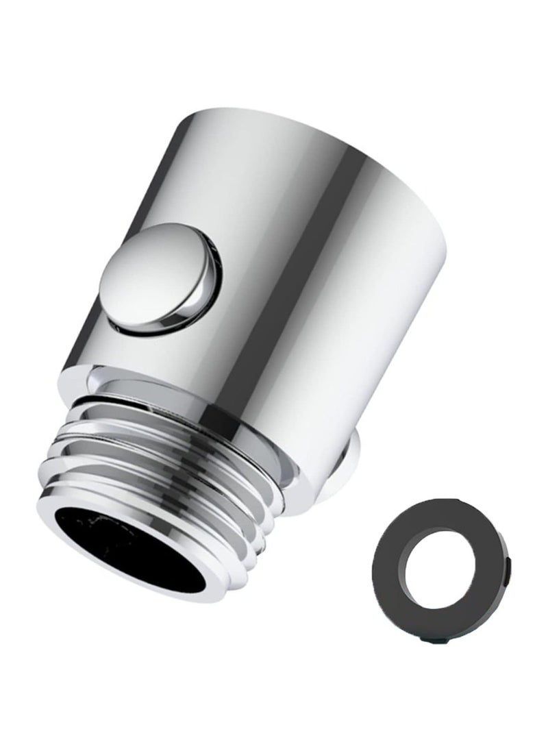 Generic Shower Head Shut Off Valve Button Type Shower Water Flow Control Valve with G1/2 Universal Size for Bathroom Shower Arm and Hose or Bidet Sprayer  - Image 1