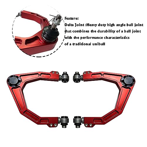 BST BSSP Upgraded Forged Front Upper Control Arms for 2-4" Lift Kit Compatible with 2007-2021 Toyota Sequoia Tundra CNC Billet Aluminum Adjustable Ball Joints w/Rod End Bearing Bushings - Image 5