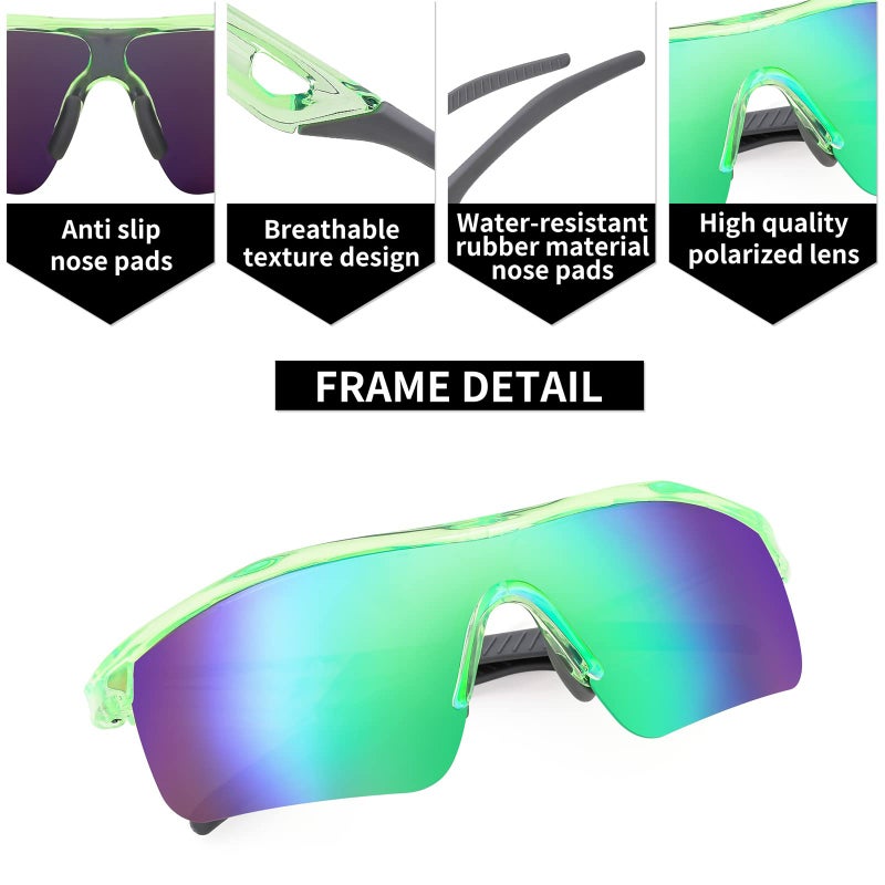 FEISEDY Kids Teens Baseball Polarized Sunglasses Sports TR90 Frame Boys Girls Cycling B2454 - Image 2