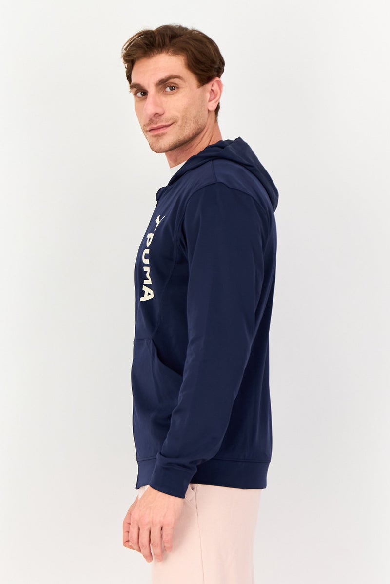 PUMA Men Sportswear Fit Long Sleeve Training Hoodie, Navy - Image 3