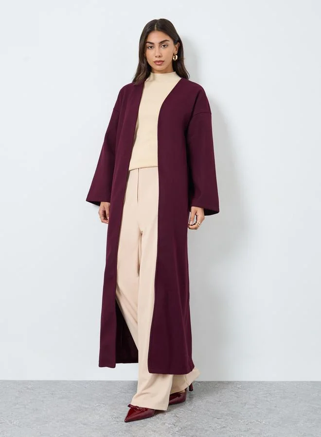 Amirah Burgundy Open Front Abaya