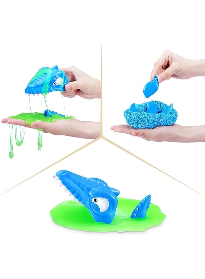 ZURU Smashers Dino Island Mini T-Rex Battles Playset (Red Dino) by ZURU Boys Dinosaur Battling Toys Shoots Fires Collectible Surprise Unboxing Skull - Image 5