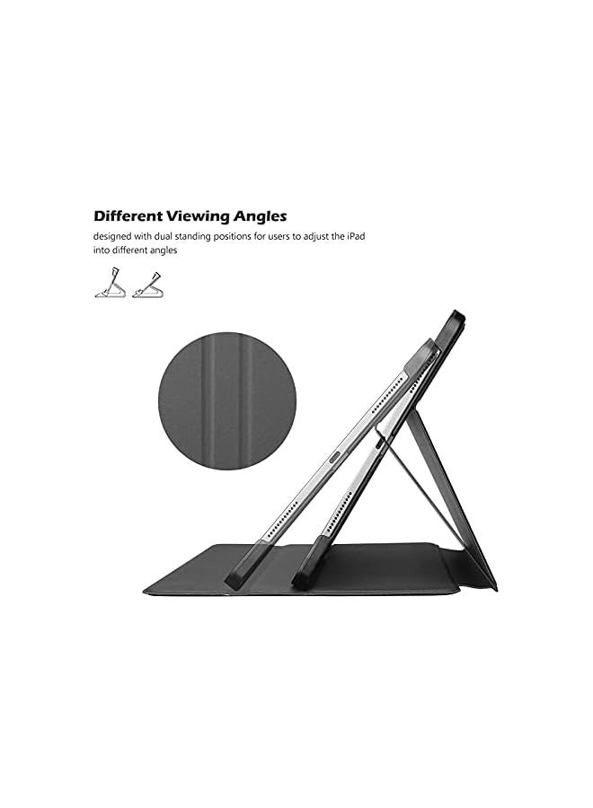 جرين تايجر حافظة iPad Pro 11 بوصة 2022 2020 2018، حافظة حماية قابلة للطي بحامل نحيف لجهاز iPad Pro 11 بوصة الجيل الرابع والثاني - أسود - Image 2