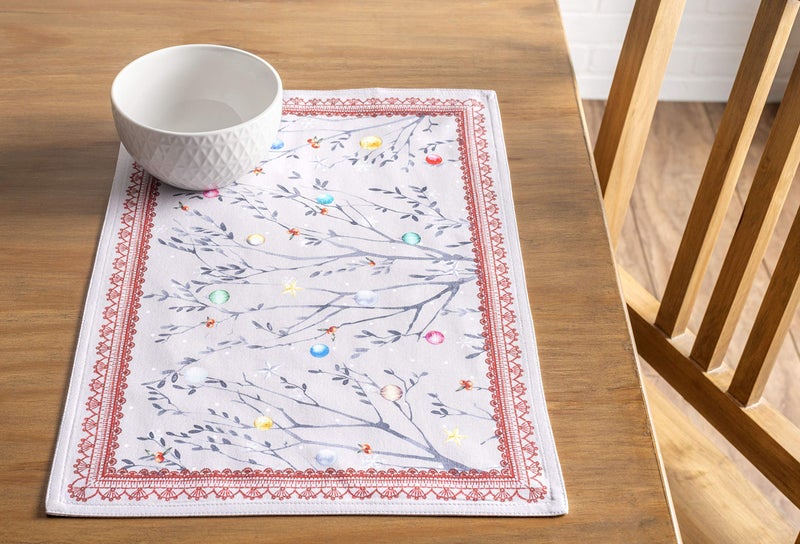 Maison d' Hermine Maison d' Hermine Cloth Placemat 100% Cotton Set of 4 Decorative Washable Place Mats Table Placemat  Dining  Kitchen  Parties & Camping  Fairy Christmas - Thanksgiving/Christmas  - Image 4