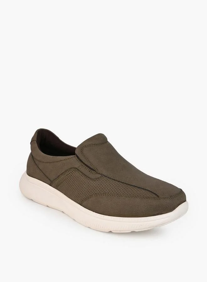لو كونفورت Men Textured Slip-On Loafers