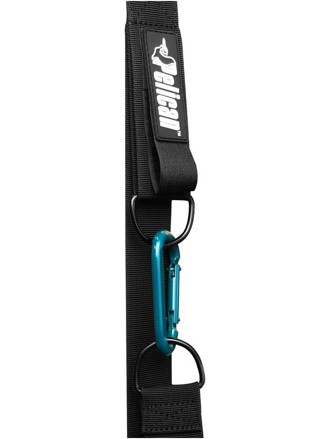 Pelican Double Kayak Storage Strap System For Indoor And Outdoor Kayak & Sup Paddle Board Hangers Comes With Paddle Clips Ps1954 Black; Turquoise  - Image 3