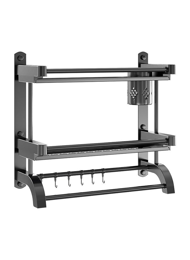 XiuWoo Double-Layer Bathroom Storage Rack, Punch-Free Towel Rack, Hotel Bathroom Storage Rack, Wall-Mounted Bathroom Rack, Bathroom Rack with Towel Bar, Shower Storage Rack, Suitable for Bathroom Storage Kitchen, Large Capacity - Image 4